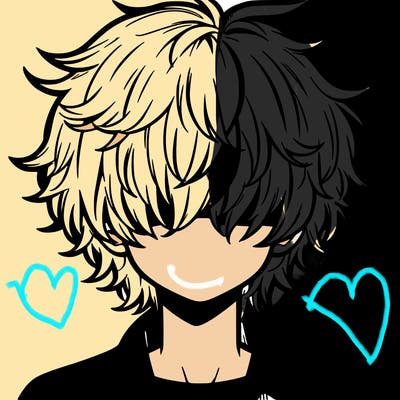 manga boy fluffy hair covering his eyes