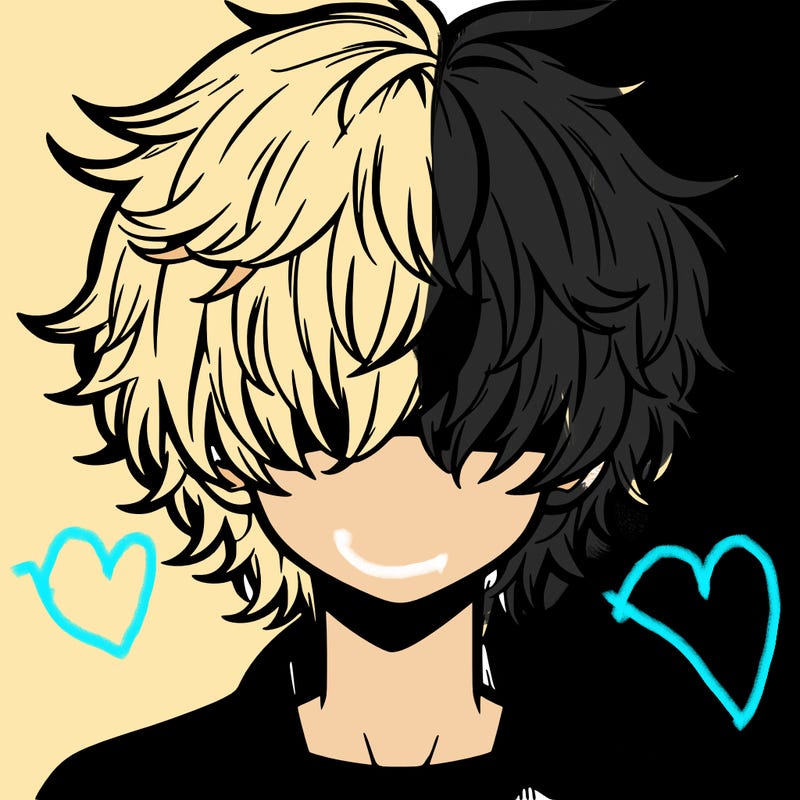 manga boy fluffy hair covering his eyes