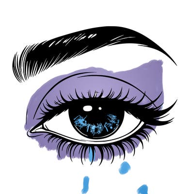 eye closed realistic