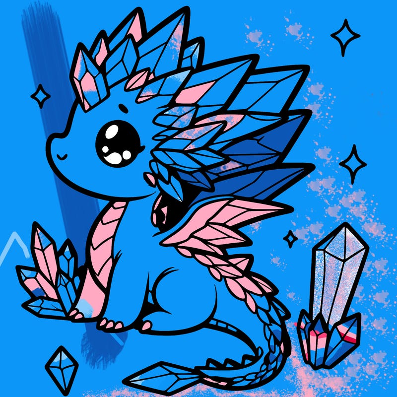 little cute crystal dragon