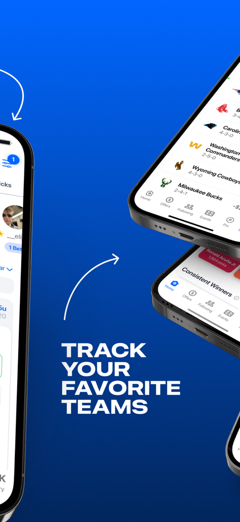 Track favorite sports teams on the Pikkit sports betting app