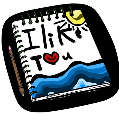 a blank sketch pad
