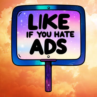 a sign that says like if you hate ads