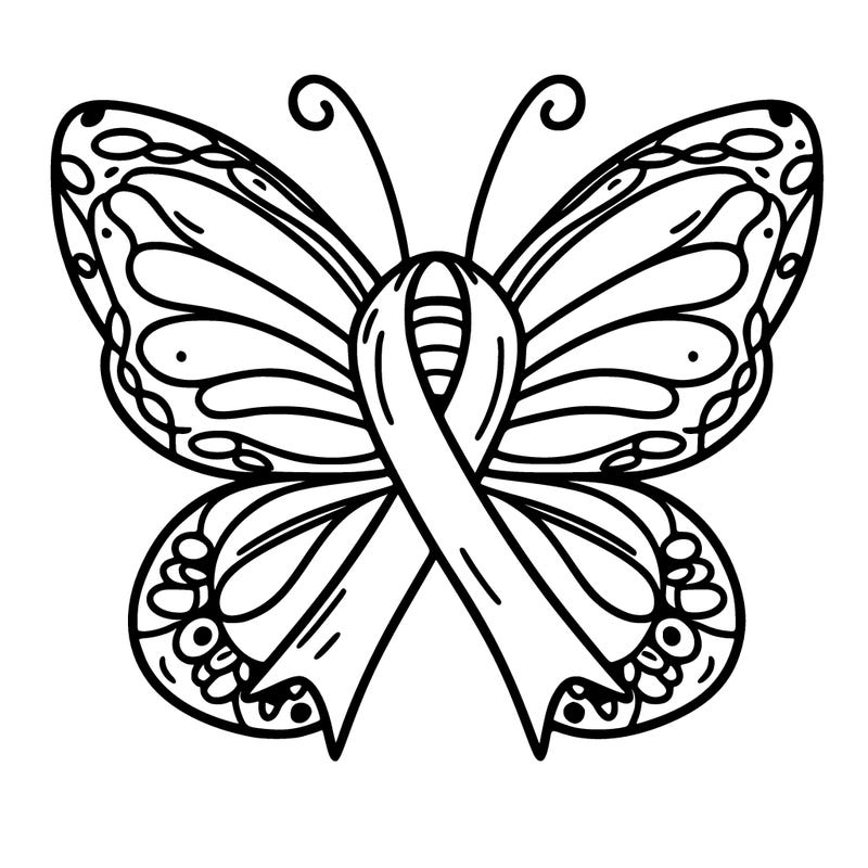 breast cancer awareness butterfly