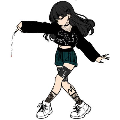 realistic girl danceing