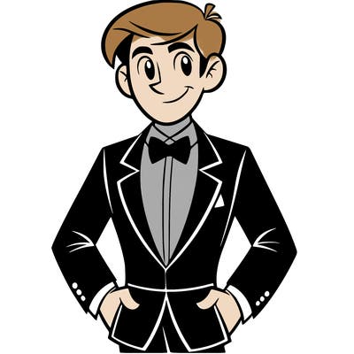 a tuxedo man