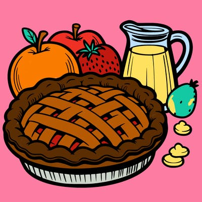 a pie of food