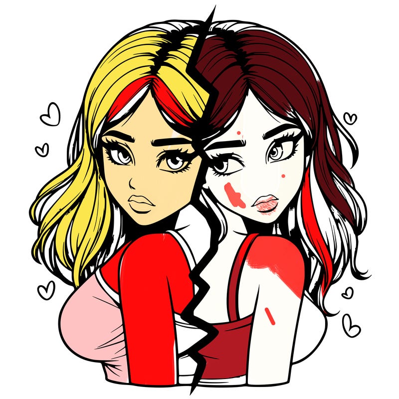 realistic girl split