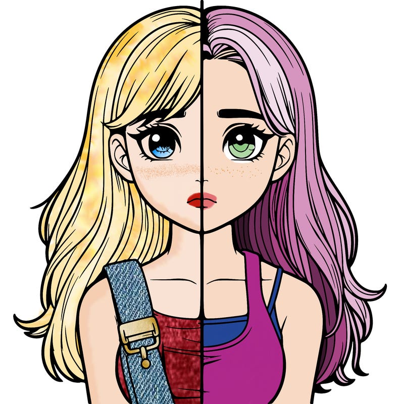 realistic girl split