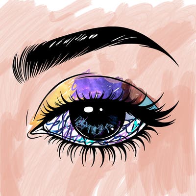 eye closed realistic