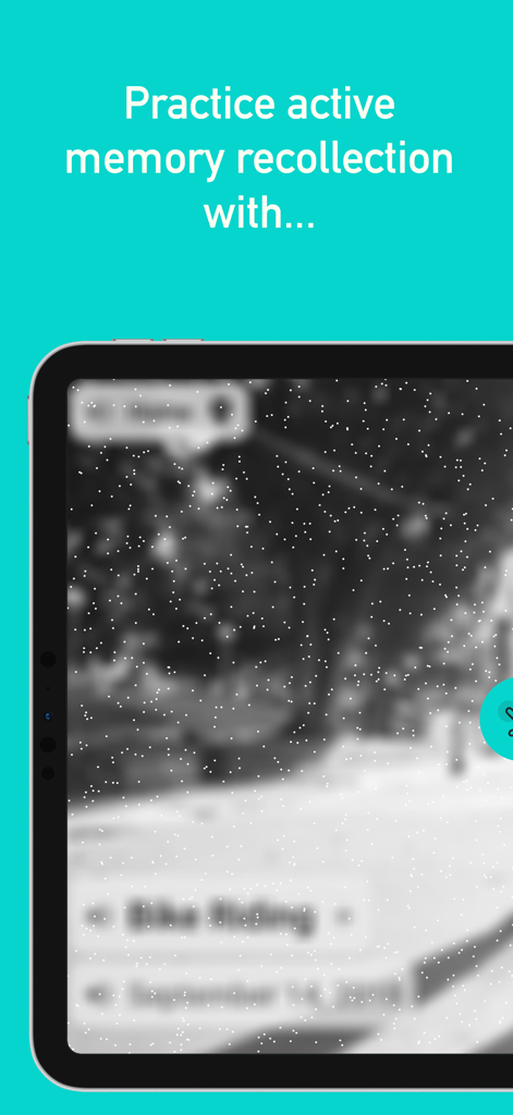 Recollect - Dementia Care - Recollect App-Bildschirm mit Vintage-Foto zur Übung der Gedächtniserinnerung auf einem iPad