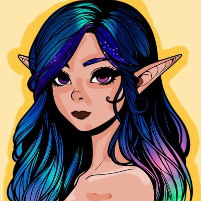 elf girl realistic dark fantasy