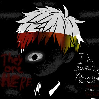 a boy faceless anime