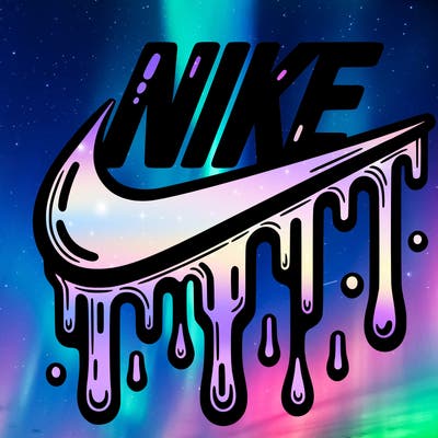 dripping nike logo