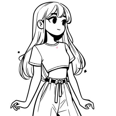 girl in a cute crop top