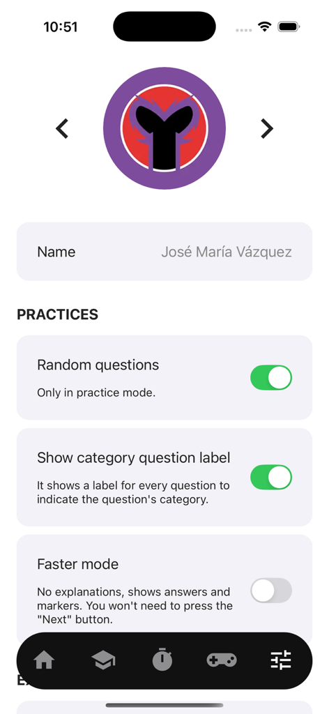 AWS Cloud Practitioner CLF-C02 - Einstellungsbildschirm für die Anpassung der Prüfungsvorbereitung in der AWS Cloud Practitioner-App