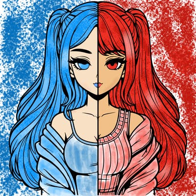 realistic girl split