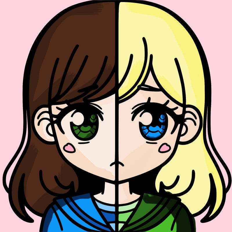 a split of a girl