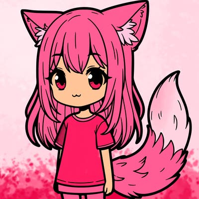 girl with wolf ears and wolf tail