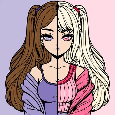 realistic girl split