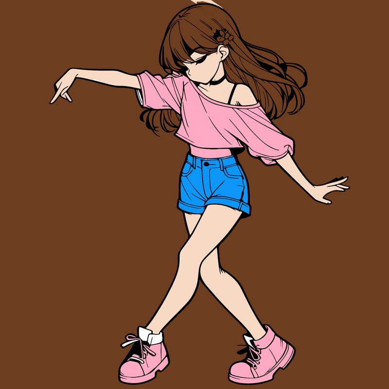 realistic girl danceing