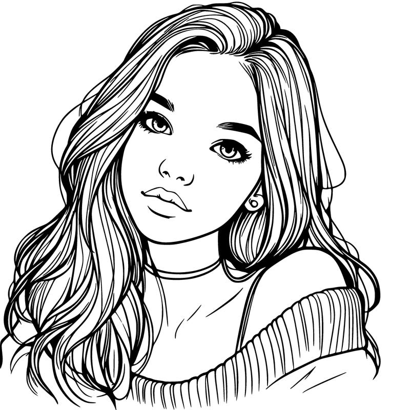 beautiful teenage woman realistic