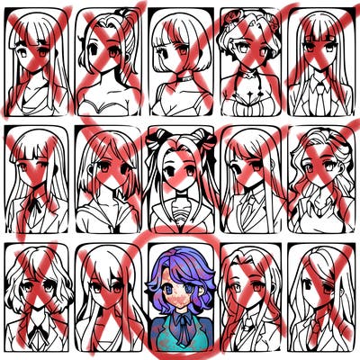 girls that look diffrent anime