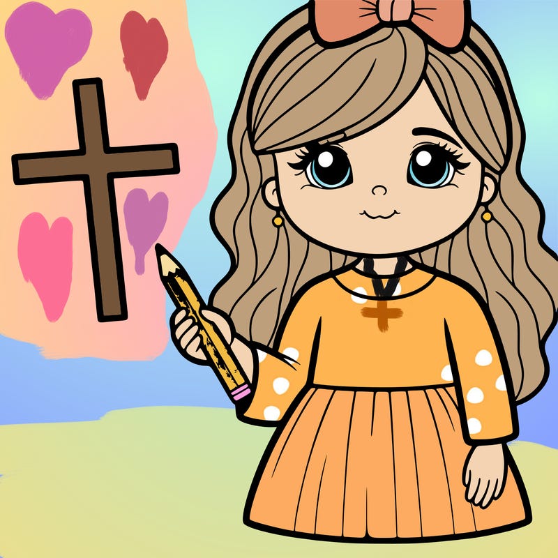 girl with cross