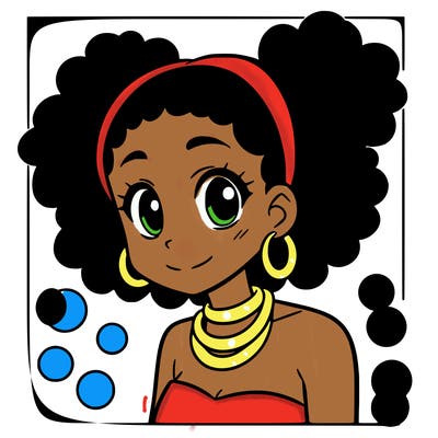 african american anime girl