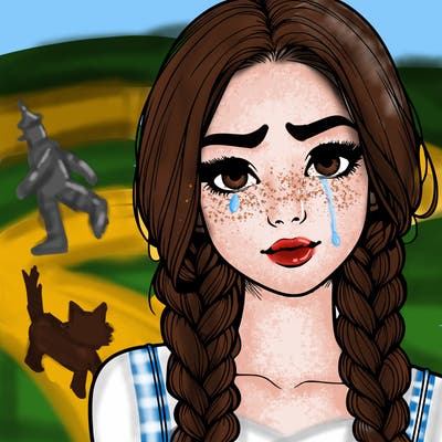 realistic girl with braids