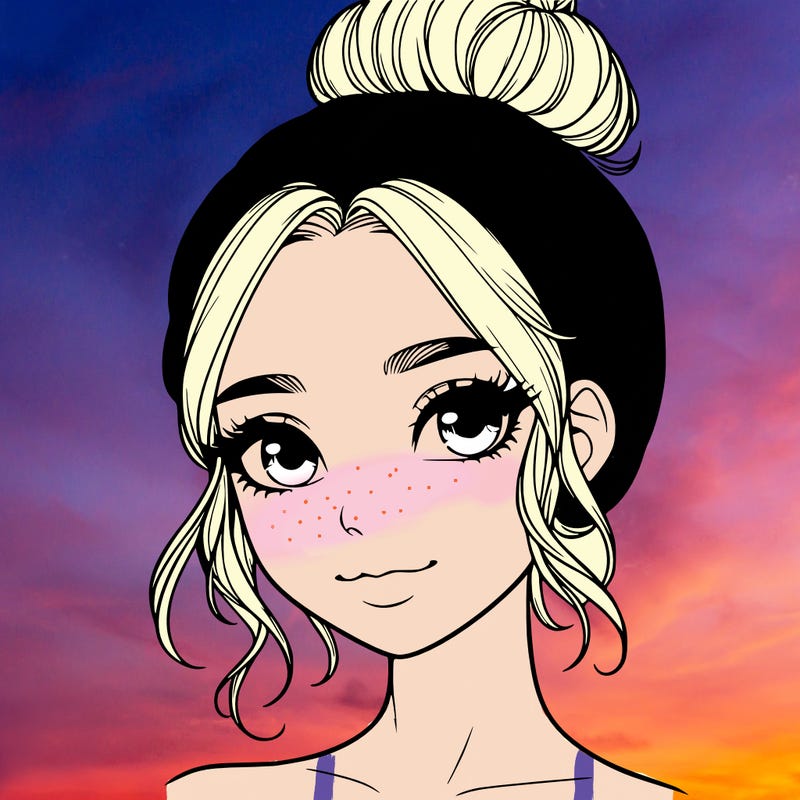 realistic pretty girl with hair in bun