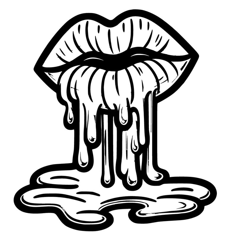 dripping lip gloss