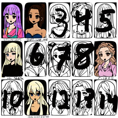 girls that look diffrent anime