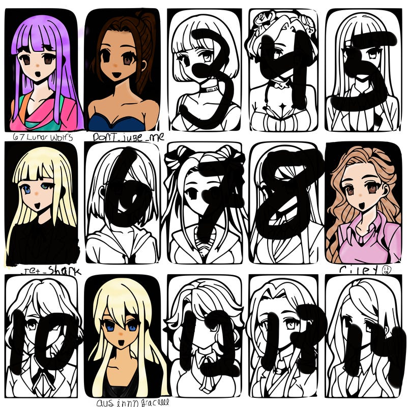 girls that look diffrent anime