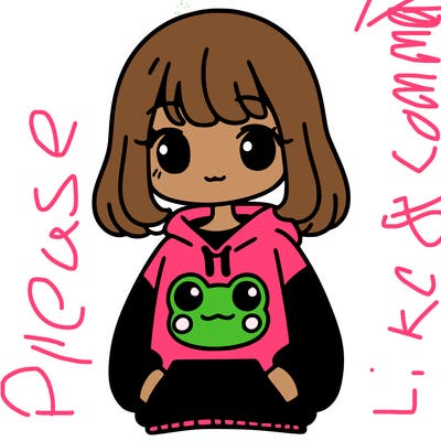 girl wearing frogging sweatshirt