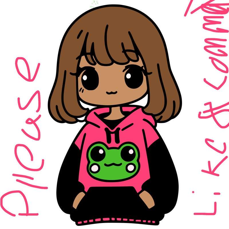 girl wearing frogging sweatshirt
