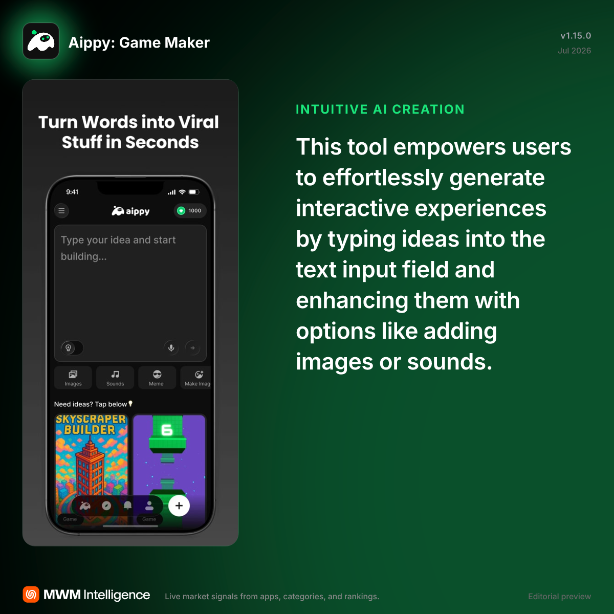 Aippy: Game Maker - Entertainment App | MWM