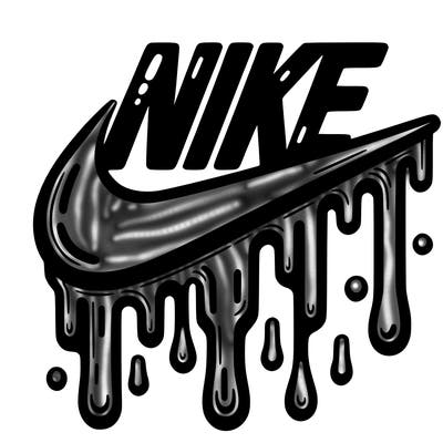 dripping nike logo