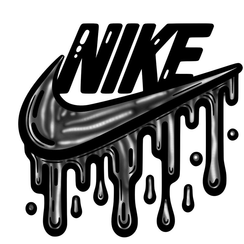 dripping nike logo