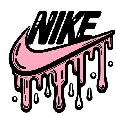 dripping nike logo