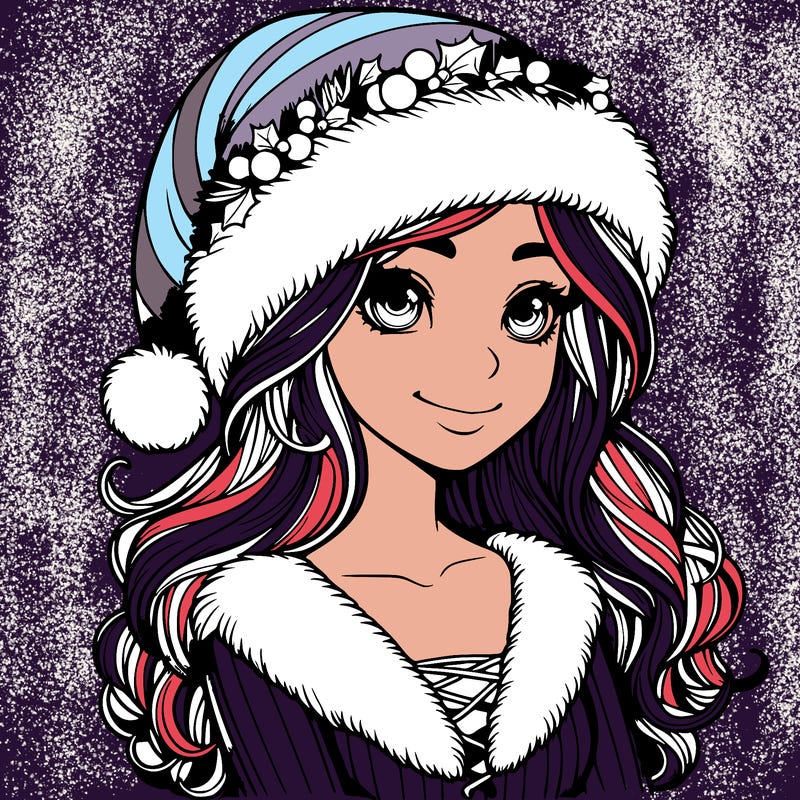 realistic christmas  girl