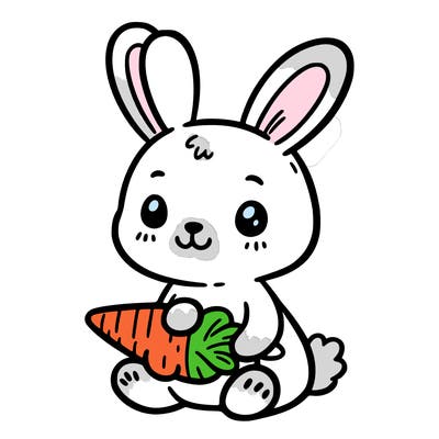 bunny with carrot