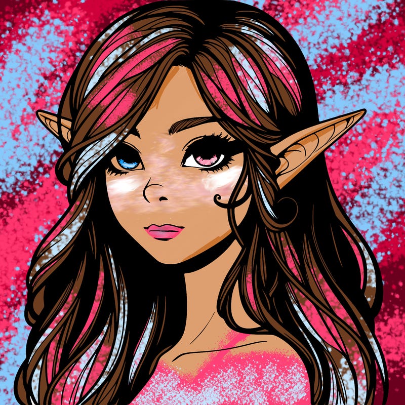 elf girl realistic dark fantasy