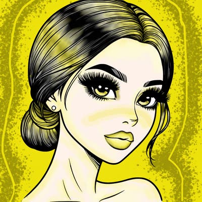 realistic girl with lashes