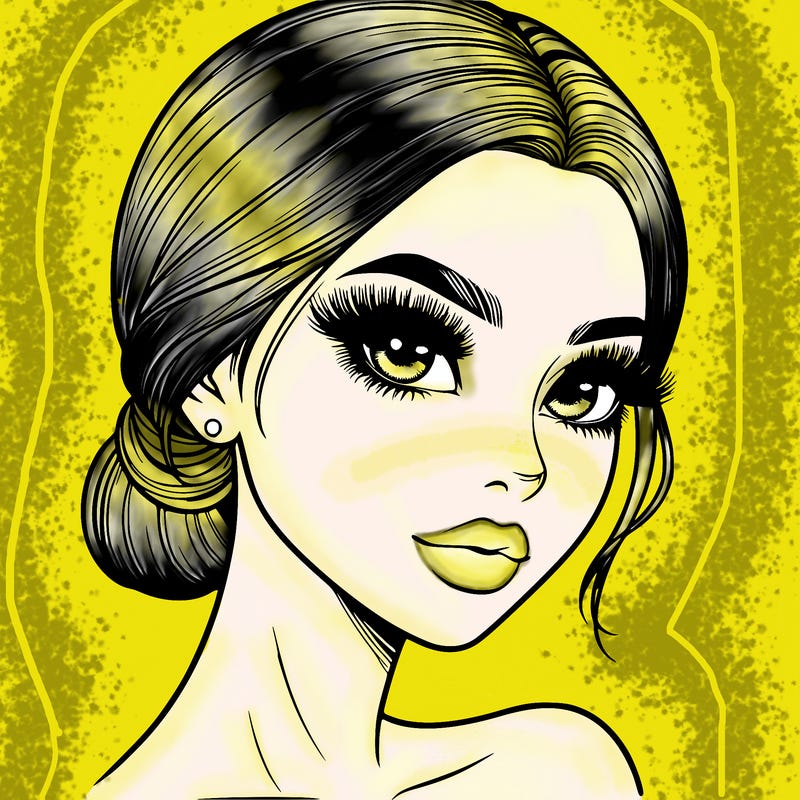 realistic girl with lashes