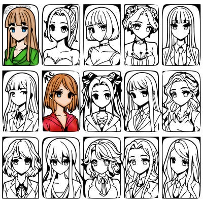 girls that look diffrent anime