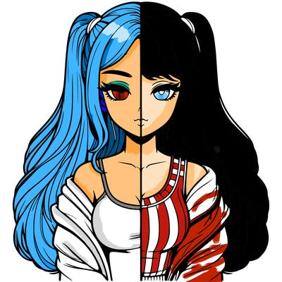 realistic girl split