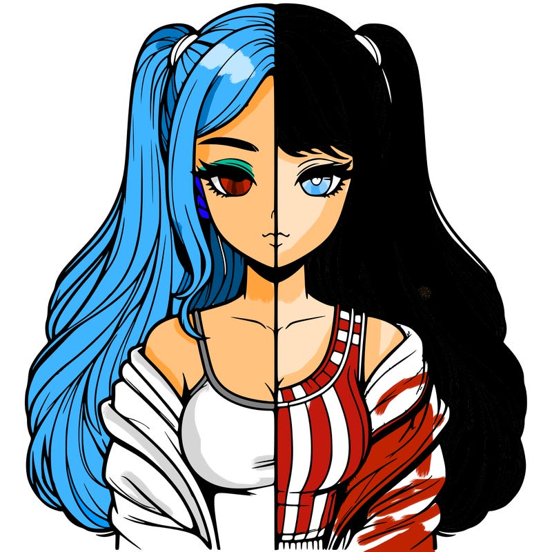 realistic girl split