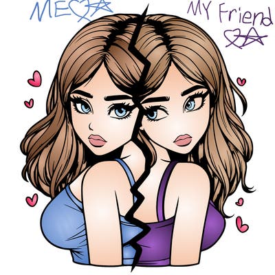 realistic girl split