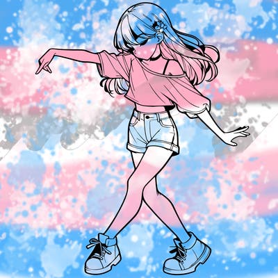 realistic girl danceing